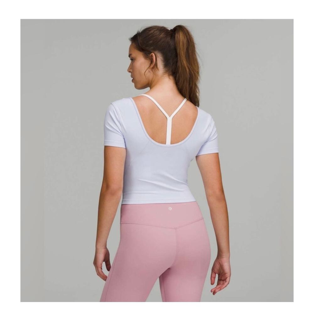 Lululemon White Cream Color Align Tee Best For Size 6-8 Great Condition View 2